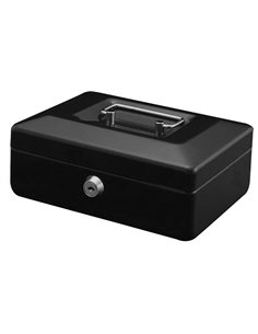 Χρηματοκιβώτιο μεταλλικό μαύρο Υ8x25x19εκ.