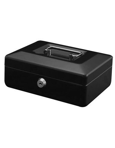 Χρηματοκιβώτιο μεταλλικό μαύρο Υ8x25x19εκ.