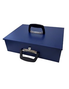 Χρηματοκιβώτιο μεταλλικό μπλε Υ11x28x36εκ.