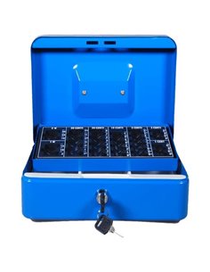 Κουτί φύλαξης-μεταφοράς χρημάτων μπλε 25x18x9εκ.