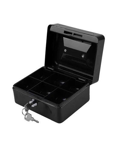 Χρηματοκιβώτιο μεταλλικό Υ8x15x12εκ. μαύρο