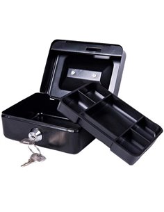 Χρηματοκιβώτιο μεταλλικό μαύρο Υ6x12,5x9,5εκ.