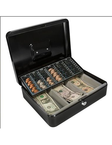 Κουτί φύλαξης-μεταφοράς χρημάτων μαύρο 24,5x17,5x8,5εκ.