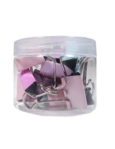 Πιάστρα εγγράφων παστελ χρώματα 2,5εκ. 15τεμ.