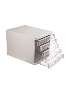 Comix συρταριέρα πλαστική με 5 συρτάρια γκρι Α4 Υ25x33,8x26,5εκ.
