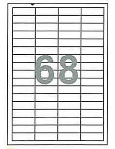Fleks ετικέτ. αυτοκόλ. λευκές 48.5x16.9mm 68/φ 100φ Α4