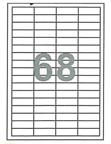 Fleks ετικέτ. αυτοκόλ. λευκές 48.5x16.9mm 68/φ 100φ Α4