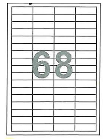Fleks ετικέτ. αυτοκόλ. λευκές 48.5x16.9mm 68/φ 100φ Α4