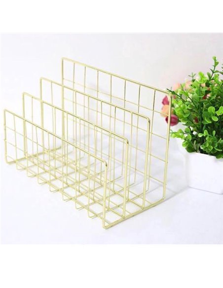 Βάση οργάνωσης χρυσή μεταλλική Υ15x24x11,5εκ.