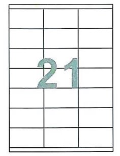 Fleks ετικέτ. αυτοκόλ. λευκές 70x42,3mm 21/φ 100φ Α4