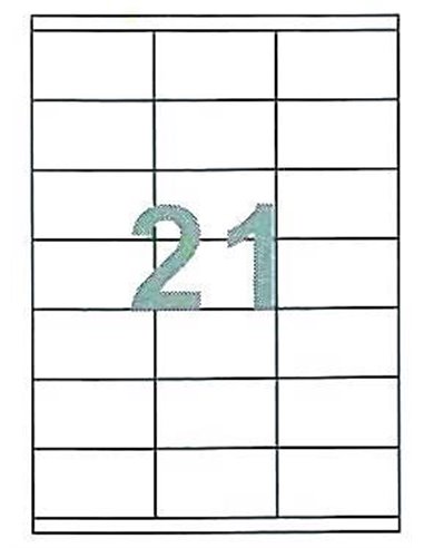 Fleks ετικέτ. αυτοκόλ. λευκές 70x42,3mm 21/φ 100φ Α4