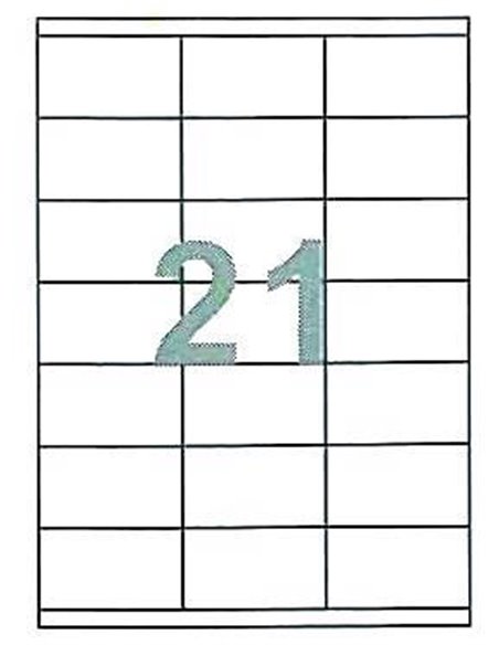 Fleks ετικέτ. αυτοκόλ. λευκές 70x42,3mm 21/φ 100φ Α4