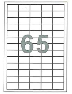 Fleks ετικέτ. αυτοκόλ. λευκές 38x21.2mm 65/φ 100φ Α4