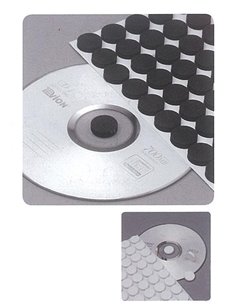 Αυτοκόλλητο για συγκράτηση cd μαύρο Ø16mm 500τεμ.