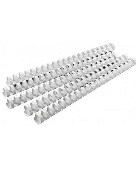 Πλαστικό σπιράλ βιβλιοδεσίας στρογ. λευκό 28χιλ.