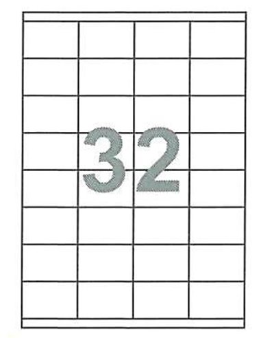 Fleks ετικέτ. αυτοκόλ. λευκές 52.5x35mm 32/φ 100φ Α4