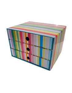 Νext συρταριέρα 3συρτ. "Ρίγες" Α5 Υ17x20x25εκ.