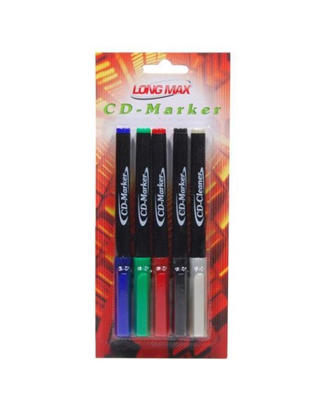 Σετ με 4 ανεξίτηλους μαρκαδόρους - 1 μαρκαδόρο καθαρισμού