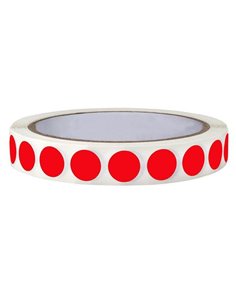 Ετικέτες αυτοκ.στρόγγυλες Ø13mm κόκκινες ρολλό 1000τεμ