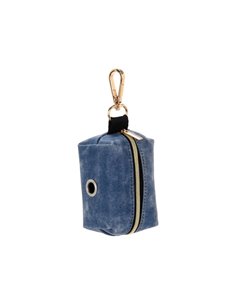 Θήκη για σακούλες περιττωμάτων σκύλου μπλε σε ρολό με 15τεμ, Υ5x10x6εκ.