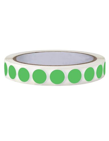 Ετικέτες αυτοκ.στρόγγυλες Ø13mm λαχανί ρολλό 1000τεμ