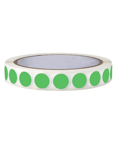 Ετικέτες αυτοκ.στρόγγυλες Ø13mm λαχανί ρολλό 1000τεμ