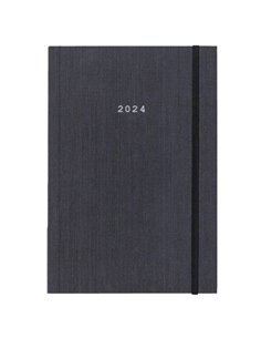Next ημερολόγιο 2024 fabric ημερήσιο δετό γκρι με λάστιχο 14x21εκ.