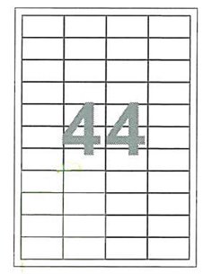 Fleks ετικέτ. αυτοκόλ. λευκές 48.5x25.4mm 44/φ 100φ Α4