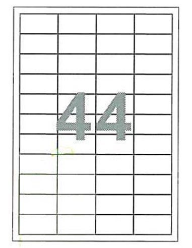 Fleks ετικέτ. αυτοκόλ. λευκές 48.5x25.4mm 44/φ 100φ Α4