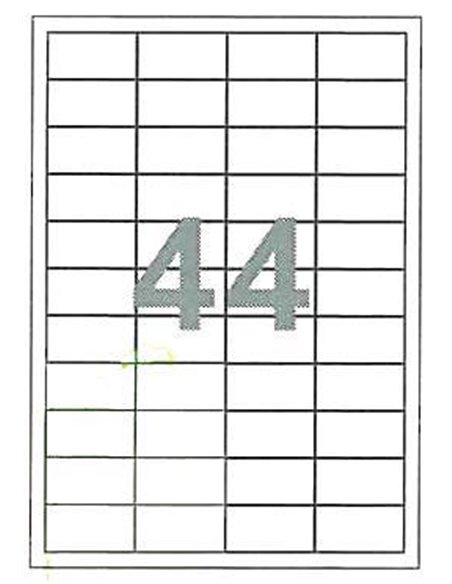 Fleks ετικέτ. αυτοκόλ. λευκές 48.5x25.4mm 44/φ 100φ Α4