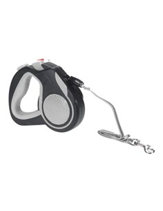 Πτυσσόμενο λουρί-οδηγός σκύλου γκρι 4 μέτρα