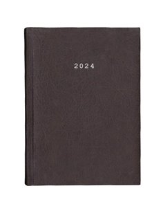Next ημερολόγιο 2024 old leather ημερήσιο δετό καφέ σκούρο 17x25εκ.