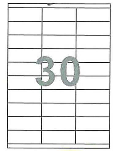 Fleks ετικέτ. αυτοκόλ. λευκές 70x29,6mm 30/φ 100φ Α4