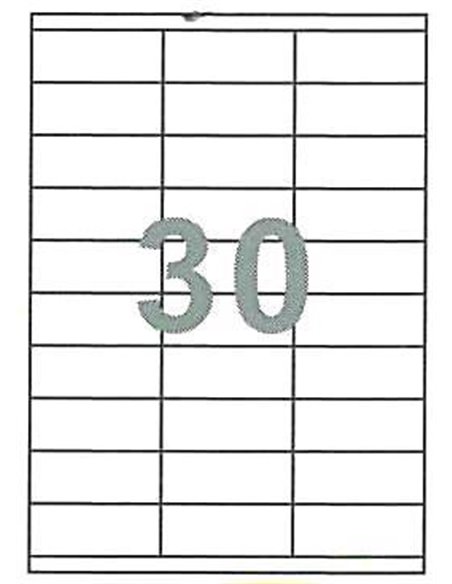 Fleks ετικέτ. αυτοκόλ. λευκές 70x29,6mm 30/φ 100φ Α4