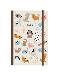 Next ημερολόγιο 2024 Trends ημερήσιο flexi με λάστιχο 14x21εκ. Dogs