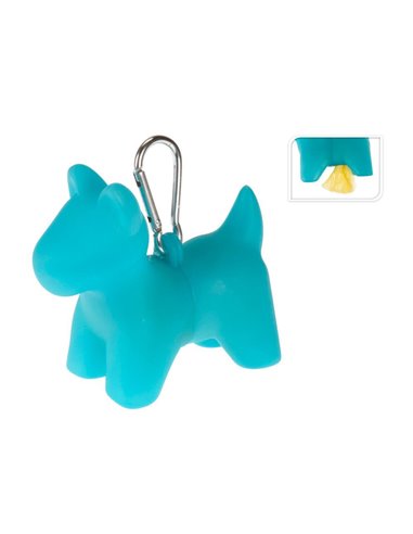 Θήκη-μπρελόκ "σκύλος" με 20 σακούλες περιττωμάτων Υ6x13,5x5,5εκ.