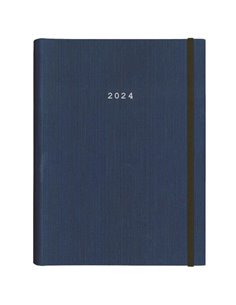 Next ημερολόγιο 2024 fabric ημερήσιο κρυφό σπιράλ μπλε 17x25εκ.