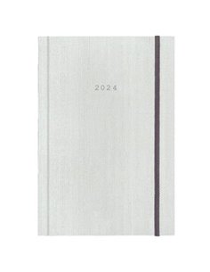 Next ημερολόγιο 2024 fabric ημερήσιο δετό λευκό με λάστιχο 17x25εκ.