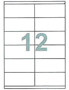 Fleks ετικέτ. αυτοκόλ. λευκές 105x48mm 12/φ 100φ Α4