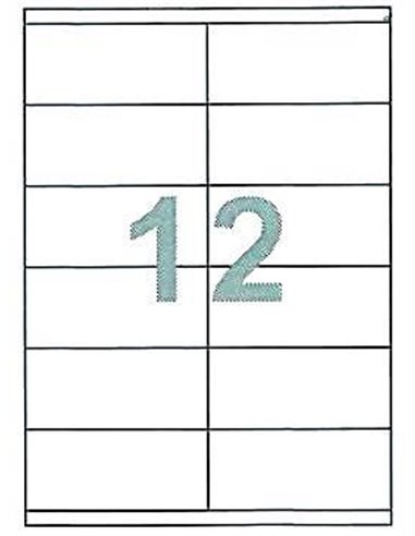 Fleks ετικέτ. αυτοκόλ. λευκές 105x48mm 12/φ 100φ Α4