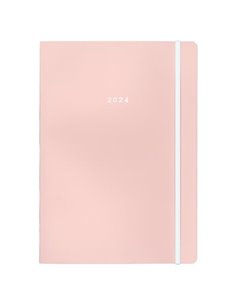 Next ημερολόγιο 2024 Pastel ημερήσιο flexi ροζ με λάστιχο 14x21εκ.