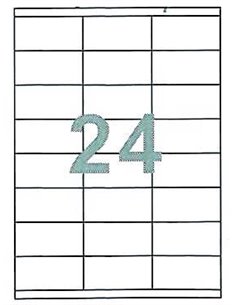 Fleks ετικέτ. αυτοκόλ. λευκές 70x37mm 24/φ 100φ Α4