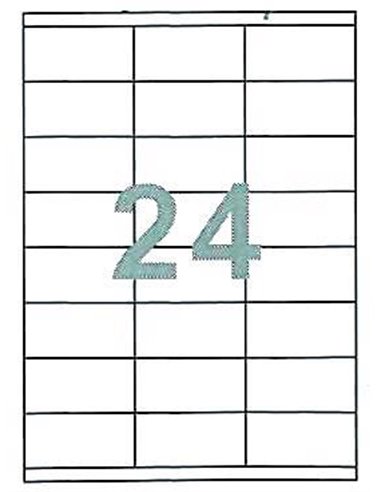 Fleks ετικέτ. αυτοκόλ. λευκές 70x37mm 24/φ 100φ Α4