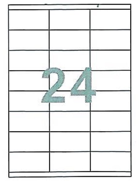 Fleks ετικέτ. αυτοκόλ. λευκές 70x37mm 24/φ 100φ Α4