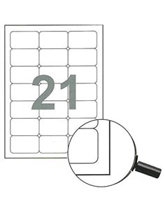 Fleks ετικέτ. αυτοκόλ. λευκές 63.5x38.1mm 21/φ 100φ Α4