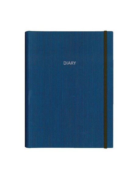 Next ημερολόγιο/organizer 2024-25-26 fabric μπλε σκούρο με στυλό αφής και 40 ριγέ φύλλα σημειώσεων 17x24εκ.