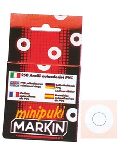 Markin αυτοκόλλητα δαχτυλίδια pvc διάφανα ø6mm 500τμχ.