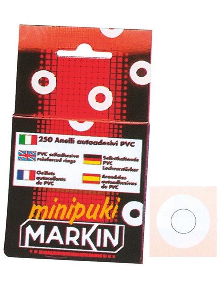 Markin αυτοκόλλητα δαχτυλίδια pvc διάφανα ø6mm 500τμχ.