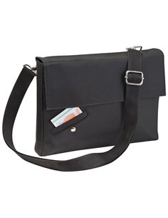 Τσάντα ταχυδρόμου μαύρη 26x22x4εκ.