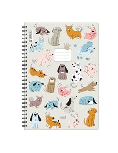 Next trends dogs τετράδιο σπιράλ 2 θέματα 70 φύλλα 21x29εκ.